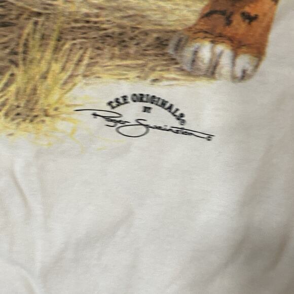 Vintage Tsf Tiger Shirt Men’s XL 1990's Cat Single Stitch Animal Zoo Bengal USA - Picture 4 of 8